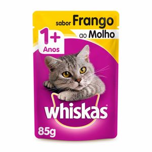 Ração Úmida para Gatos Whiskas Frango ao Molho 1+ Anos Sachê 85g