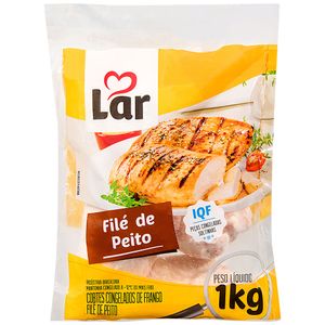 Filé de Peito de Frango Congelado IQF Lar 1kg