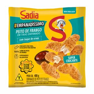 Peito de Frango em Tiras Empanado Congelado com Toque de Ervas Sadia 400g