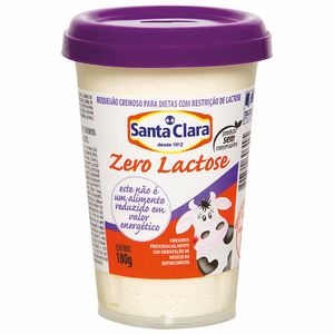 Requeijão Cremoso Zero Lactose Santa Clara 180g