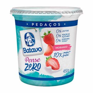 Iogurte de Morango Desnatado Pense Zero Batavo 450g