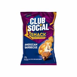 Snack Club Social Assado e Crocante American Barbecue 68g