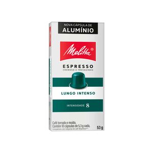 Cápsulas de Café Espresso Lungo Intenso Intensidade 08 Melitta 10 unidades