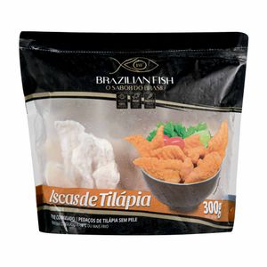 Iscas de Tilápia sem Pele Congelada Brazilian Fish 300g