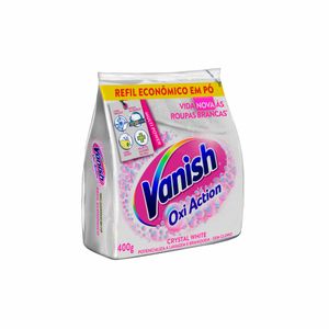 Tira Manchas em Pó Vanish Oxi Action Cristal White sem Cloro Sachê 400g