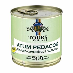 Atum em Pedaços em Óleo e Salmoura Tours 255g
