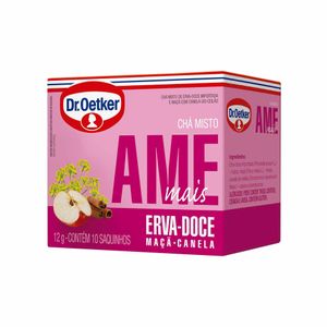 Chá Misto Erva-Doce, Maçã e Canela Ame Mais Dr.Oetker 10 sachês