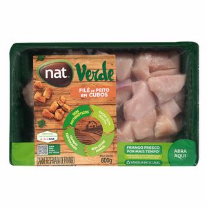 Filé de Peito de Frango em Cubos Resfriado Nat Verde 600g