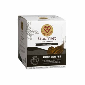 Café Gourmet Filtrado Drip Coffee Dark Roast 3 Corações 10 sachês