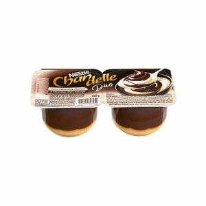 Sobremesa de Chocolate Branco e Chocolate Meio Amargo Duo Chandelle Nestlé 180g