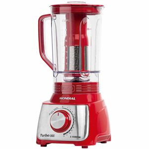 Liquidificador Mondial Turbo Inox Vermelho L-1100-RI 1100W 220V