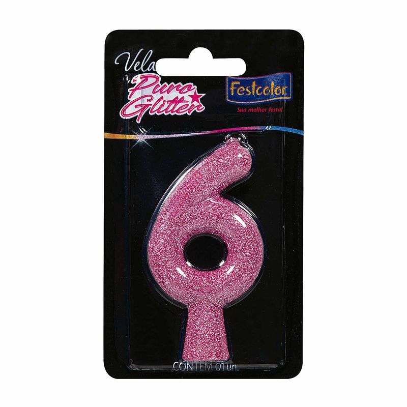 Vela-de-Aniversario-Numero-6-Puro-Glitter-Rosa-Festcolor-Zaffari-00