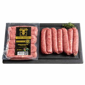 Linguiça de Costela Bovina com Queijo Coalho Congelada Carapreta 420g