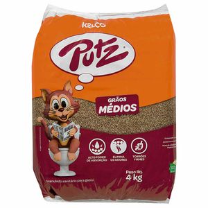 Granulado Higiênico para Gatos Grãos Médios Putz Kelco 4kg