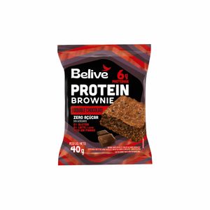 Brownie Double Chocolate sem Glúten 6g Protein Belive 40g