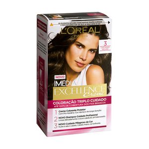 Tintura Imédia Excellence Creme Castanho Escuro 3 L'Oréal