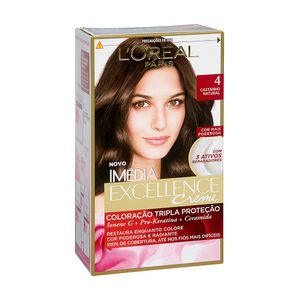 Tintura Imédia Excellence Creme Castanho Natural 4 L'Oréal