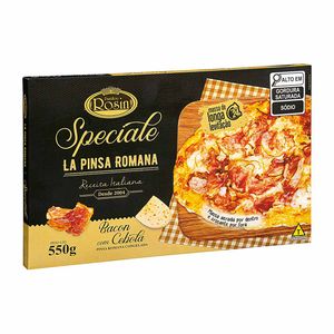 Pizza de Bacon com Cebola Speciale Congelada La Pinsa Romana Rosin 550g