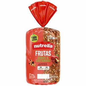 Pão de Forma Integral Frutas, Grãos e Castanhas Nutrella 550g