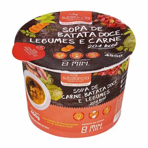 Sopa de Batata Doce, Legumes e Carne Congelada Substância 450g