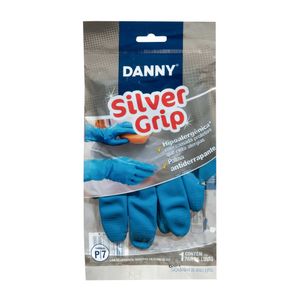 Luva Forrada Antialérgica Silver Látex Azul Pequena Danny