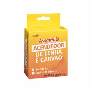 Acendedor de Lenha e Carvão Assa Mais Conserv 6 unidades