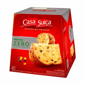 Panettone com Frutas Cristalizadas Zero Açúcar Casa Suíça 400g