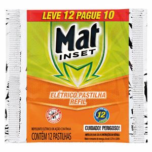 Pastilha Refil Elétrico Mat Inset 12 unidades