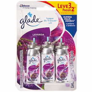 Conjunto com 3 Refis Toque de Frescor Lavanda Glade 12ml