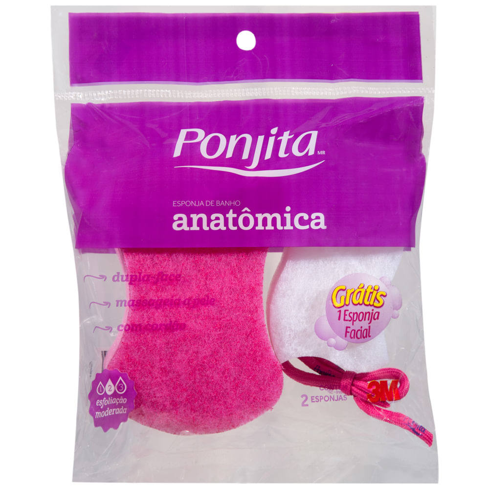 Esponja Anatômica Dupla Face Ponjita - Zaffari