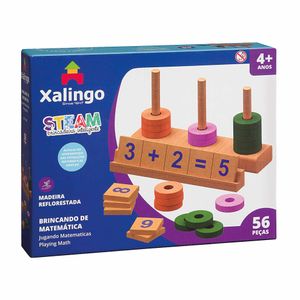 Brincando de Matemática Xalingo 56 peças