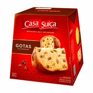 Panettone com Gotas de Chocolate Casa Suíça 400g