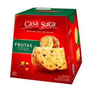 Panettone Frutas Cristalizadas Casa Suíça 400g