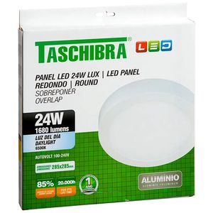 Painel LED Lux Redondo 1680 Lumens Luz Fria Taschibra 24W 285x285mm