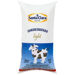 Leite Pasteurizado Semidesnatado Light Santa Clara Saquinho 1 Litro