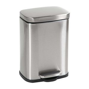 Lixeira com Pedal Multiúso Retangular 5 Litros Inox 99502002 Marchand 20,5x27x20,5cm