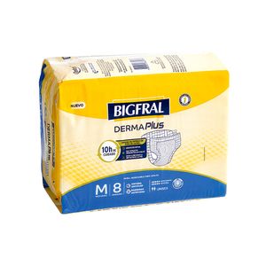 Fraldas Bigfral Derma Plus M 8 unidades