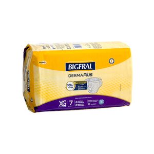 Fraldas Bigfral Dermaplus Uso Adulto XG 7 unidades