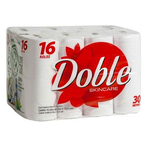 Papel Higiênico Folha Dupla Doble 16 Rolos 30m