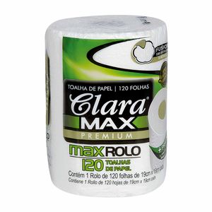 Toalhas de Papel em Rolo Clara Max Premium 20x19cm 120 folhas