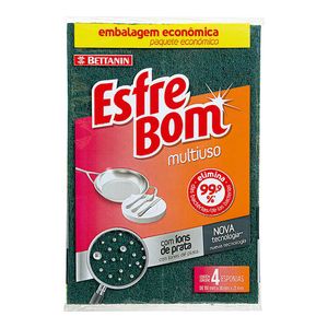 Conjunto 4 Esponjas Multiuso EsfreBom Bettanin Embalagem Promocional