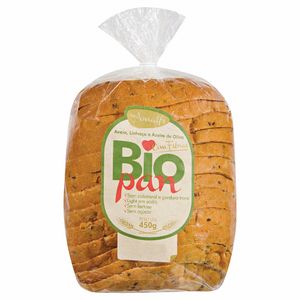 Pão de Forma Integral Aveia Linhaça e Azeite de Oliva Biopan Amalfi 450g