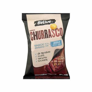 Snack de Arroz Belive Assado sem Glúten Churrasco 35g