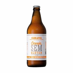 Cerveja Farrapos sem Glúten Pilsen Garrafa 600ml