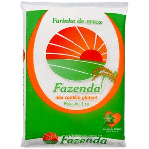 Farinha de Arroz sem Glúten Fazenda 1kg