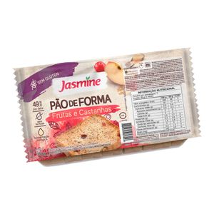 Pão de Forma com Frutas e Castanhas sem Glúten Jasmine 350g