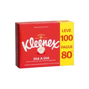 Lenço de Bolso Kleenex Dia a Dia 100 unidades Embalagem Promocional