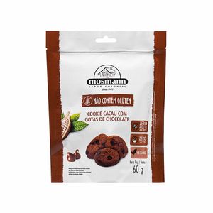 Cookie Cacau com Gotas de Chocolate sem Glúten Mosmann 60g