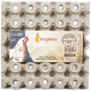 Ovos Brancos Extra Stragliotto 30 unidades