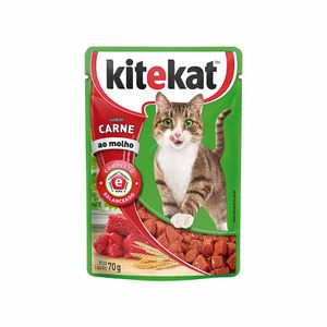 Ração para Gatos Kitekat Adultos Carne 70g